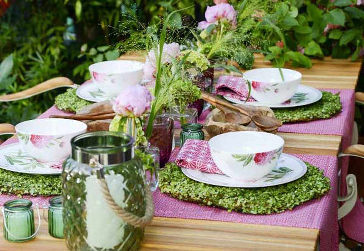 Habillage de table pour le jardin