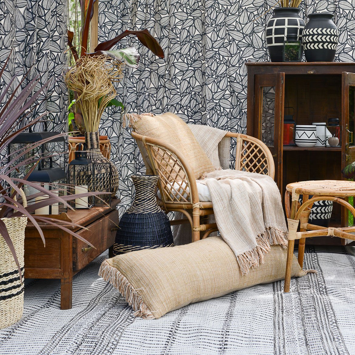 tendance déco d'intérieur en extérieur - chaise bamboo - Schilliger